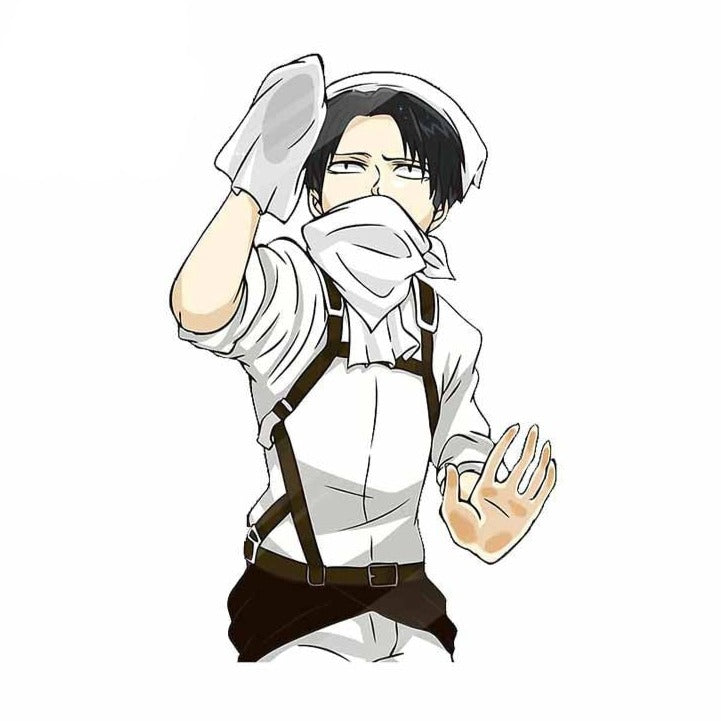 Attack on Titan 'Levi | Wiping' Vinyl Car Sticker