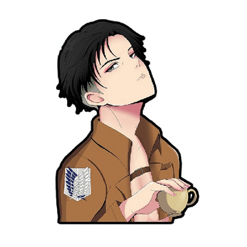 Attack on Titan 'Levi Ackerman | Holding Cup' Vinyl Car Sticker