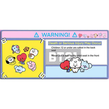 Warning Sign 'BT21 Casts | Death or Serious Injury May Occur' Vinyl Car Sticker