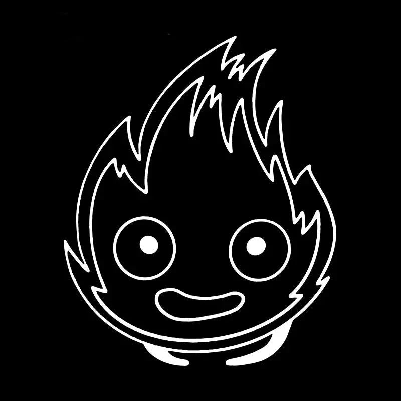 Calcifer Flame 'Comic' Vinyl Car Sticker