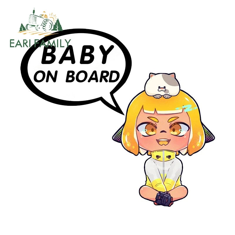Splatoon 'Agent 4 and Judd | Baby On Board' Vinyl Car Sticker