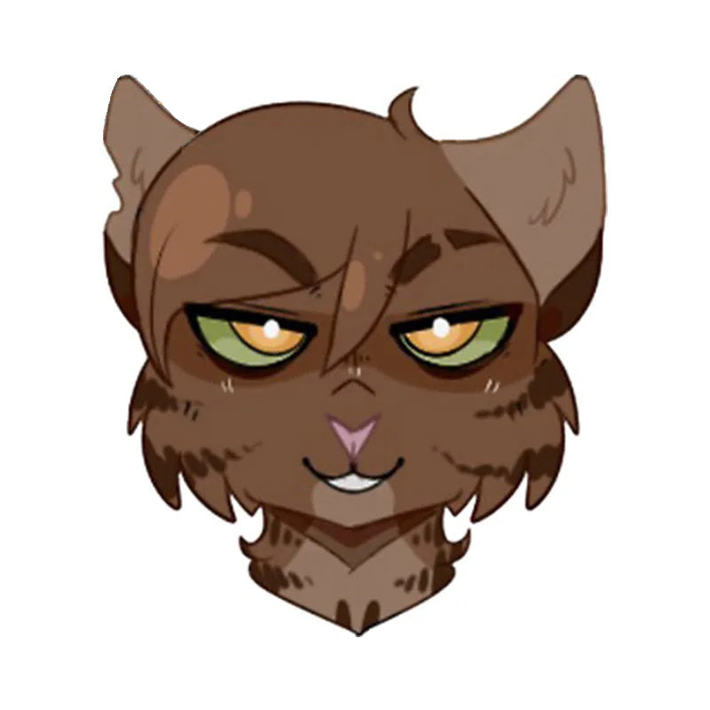 Warrior Cat 'Miss Dako | Brown Hair' Vinyl Car Sticker
