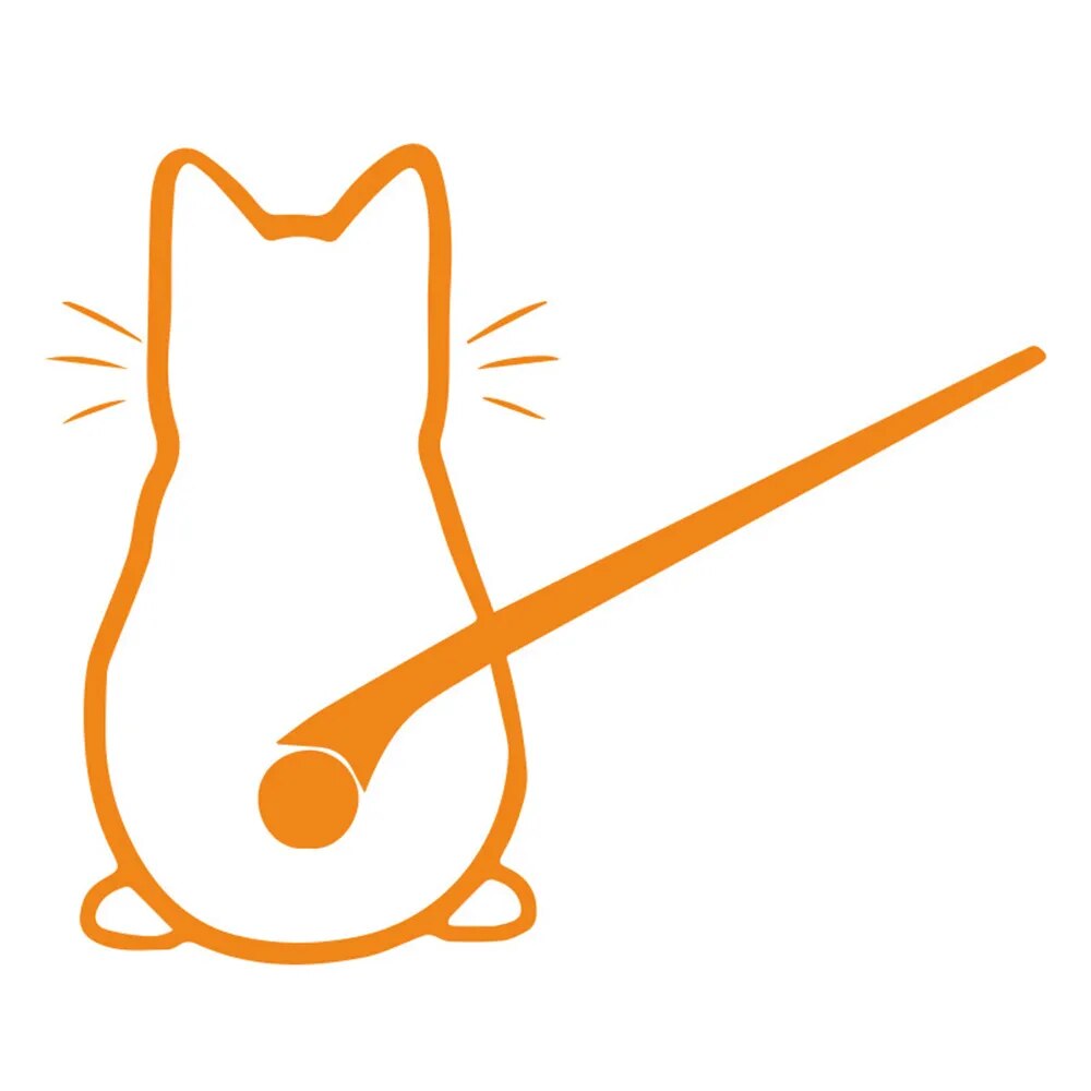 Cute Cat 'Sitting Back | 1.0' Vinyl Car Wiper Sticker