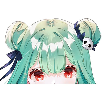 Virtual YouTuber 'Uruha Rushia | Tired' Vinyl Car Peeker Sticker