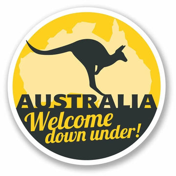 Australia 'Kangaroo | Welcome Down Under!' Vinyl Car Sticker