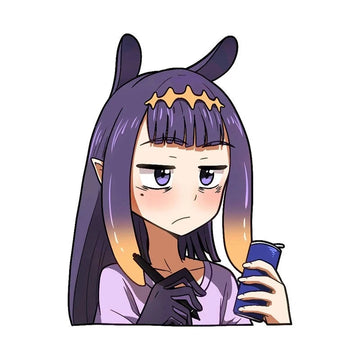 Virtual YouTuber 'Ninomae Ina'nis | Tired' Vinyl Car Peeker Sticker