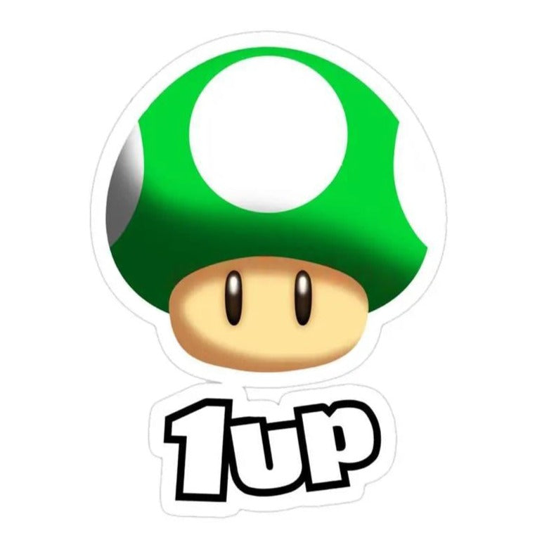 Super Mario Bros. 'Green Toad 1Up' Vinyl Car Sticker