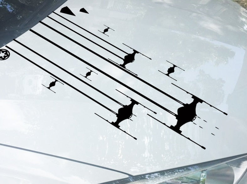 Star Wars 'Tie Fighters Battle | Shooting' Vinyl Car Sticker