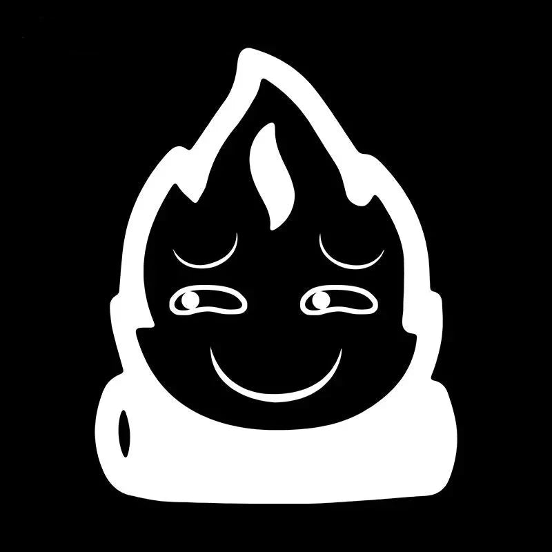 Calcifer Flame 'Shy' Vinyl Car Sticker