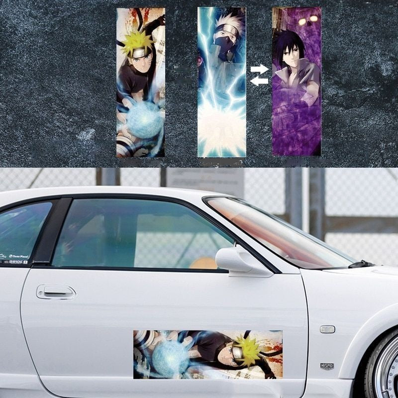 Naruto 'Naruto x Kakashi x Sasuke | Serious' Vinyl Car 3D Motion Sticker