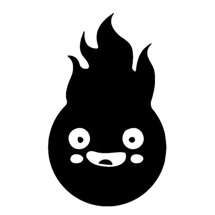 Calcifer Flame 'Round Fire' Vinyl Car Sticker