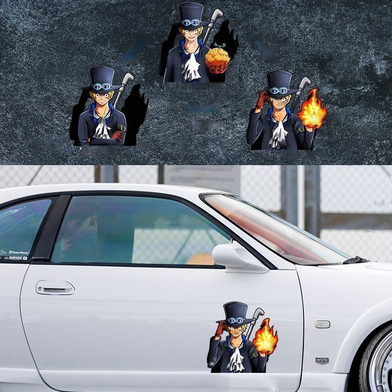 One Piece 'Sabo | Flame Emperor' Vinyl Car 3D Motion Sticker