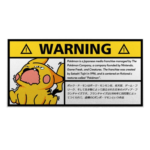 Warning Sign 'Pikachu | Crying' Vinyl Car Sticker