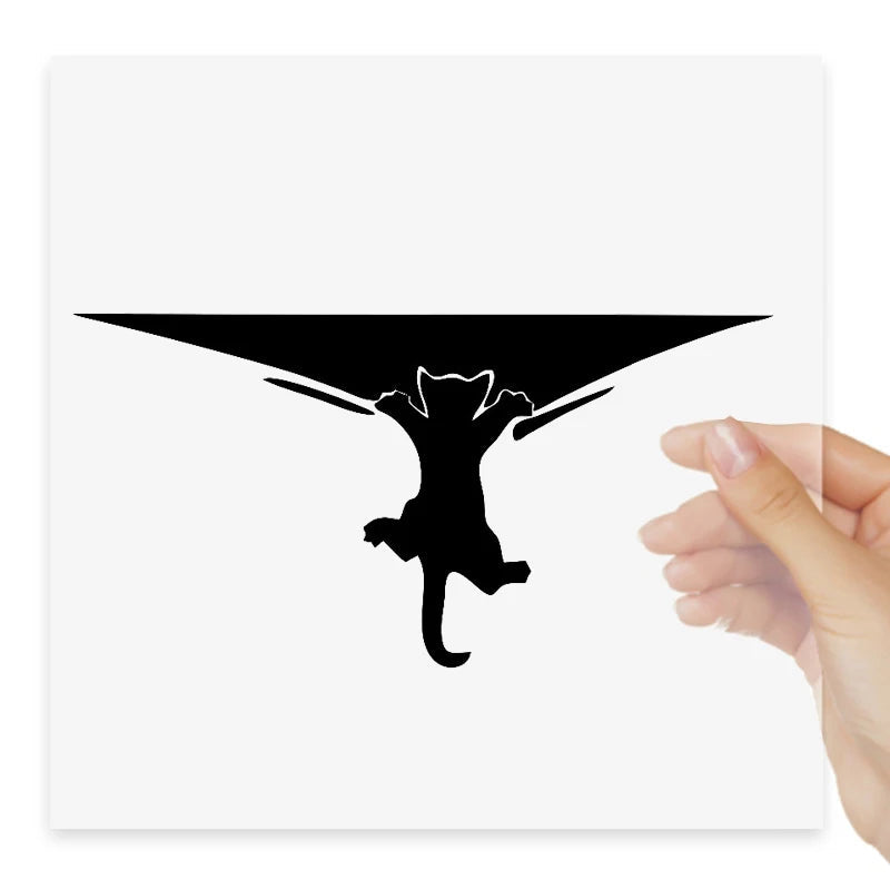Cute Cat 'Climbing' Vinyl Car Sticker