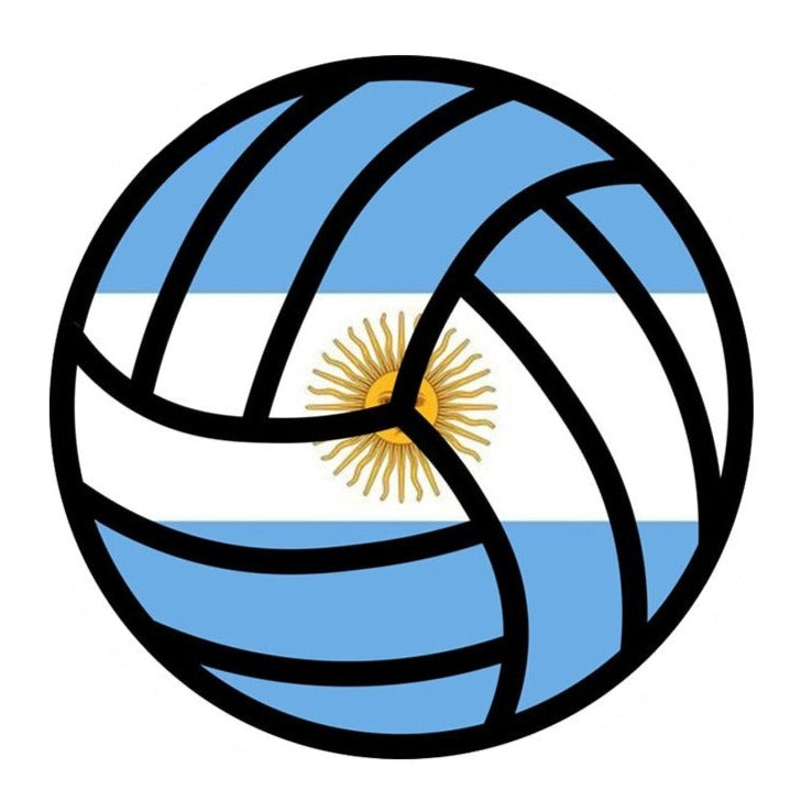 Argentina Flag 'Volleyball' Vinyl Car Sticker