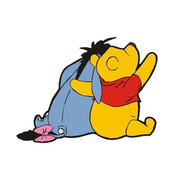 Winnie The Pooh 'Pooh And Eeyore | Sitting Backward' Vinyl Car Sticker
