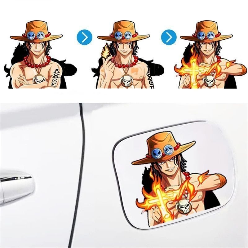 One Piece 'Portgas D. Ace | Fire Fist' Vinyl Car 3D Motion Sticker