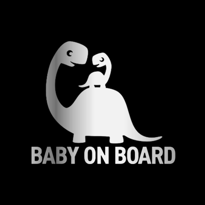 Baby On Board 'Mother And Baby Dinosaur' Vinyl Car Sticker