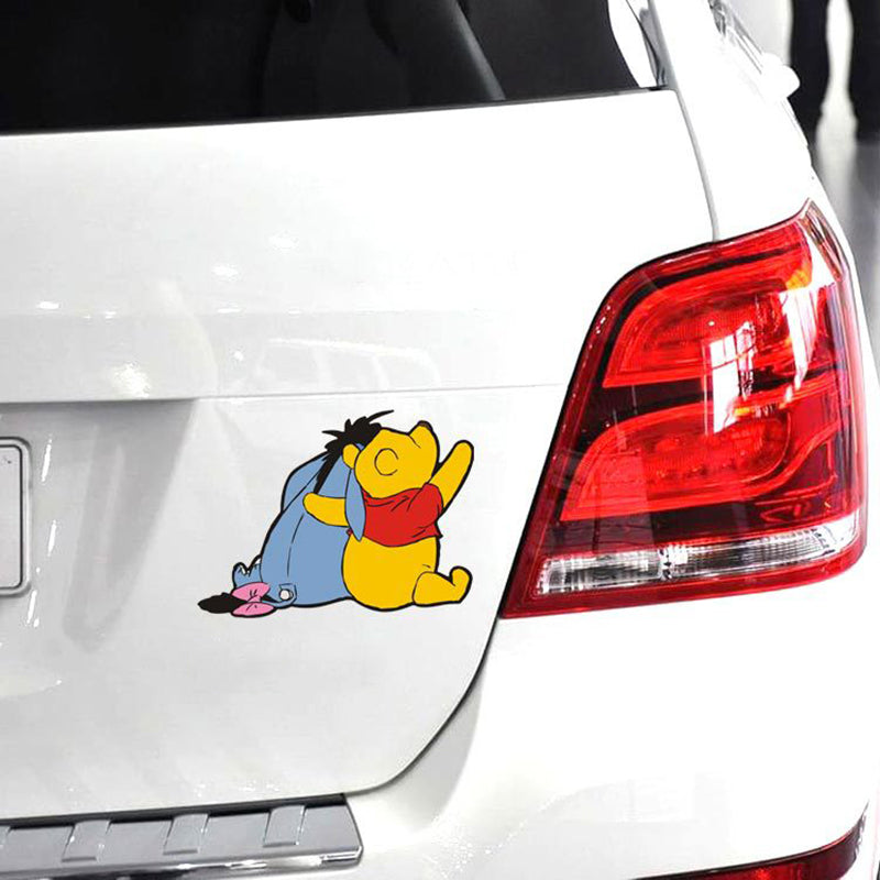 Winnie The Pooh 'Pooh And Eeyore | Sitting Backward' Vinyl Car Sticker