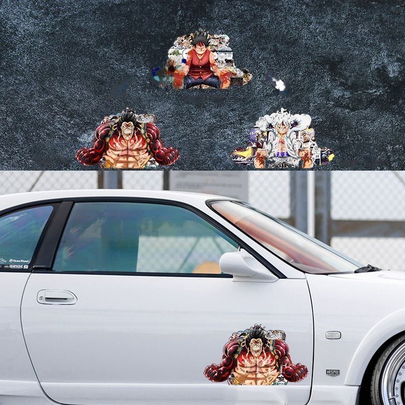 One Piece 'Luffy | Gear 4 And 5 Form' Vinyl Car 3D Motion Sticker
