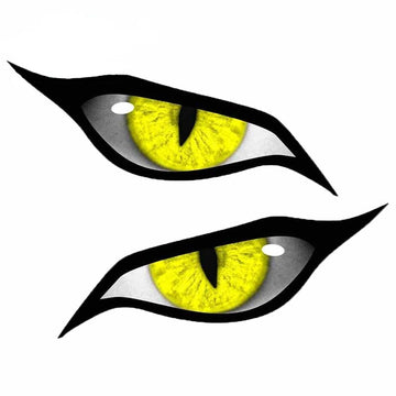 Evil Eyes 'Yellow' Vinyl Car Sticker
