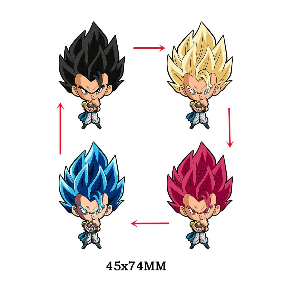 Dragon Ball Z 'Young Vegeta | Super Saiyan Hair' Vinyl Car 3D Motion Sticker