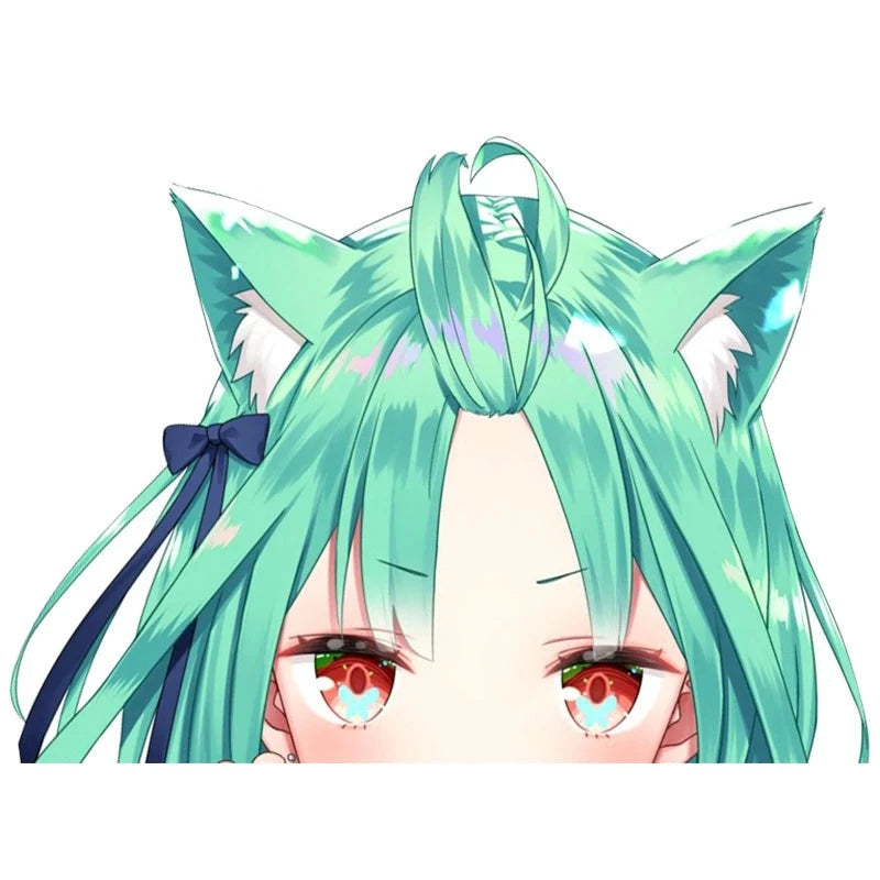 Virtual YouTuber 'Uruha Rushia | Lovely' Vinyl Car Peeker Sticker
