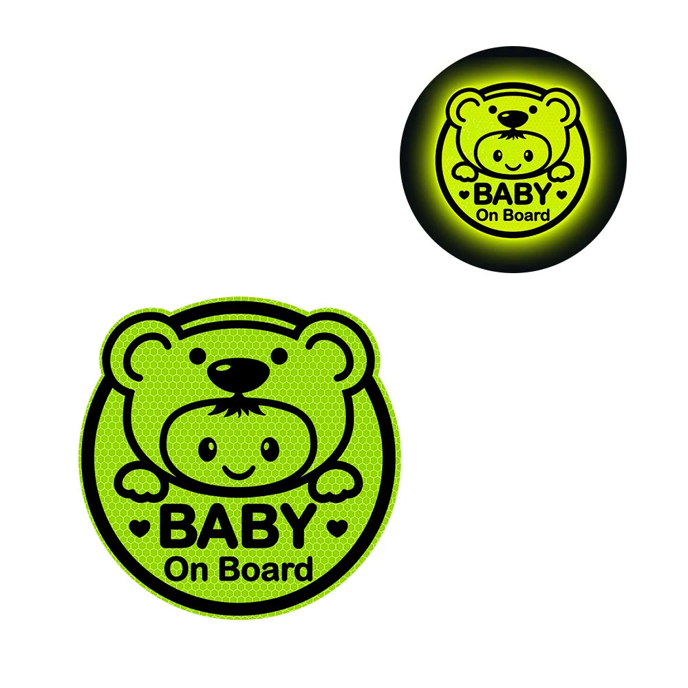 Cute 'Baby On Board | Reflective' Vinyl Car Sticker