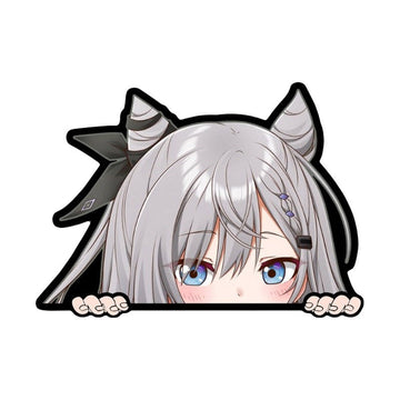 Virtual YouTuber 'Vestia Zeta | Blushed' Vinyl Car Peeker Sticker