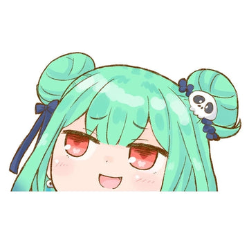 Virtual YouTuber 'Uruha Rushia | Happy' Vinyl Car Peeker Sticker