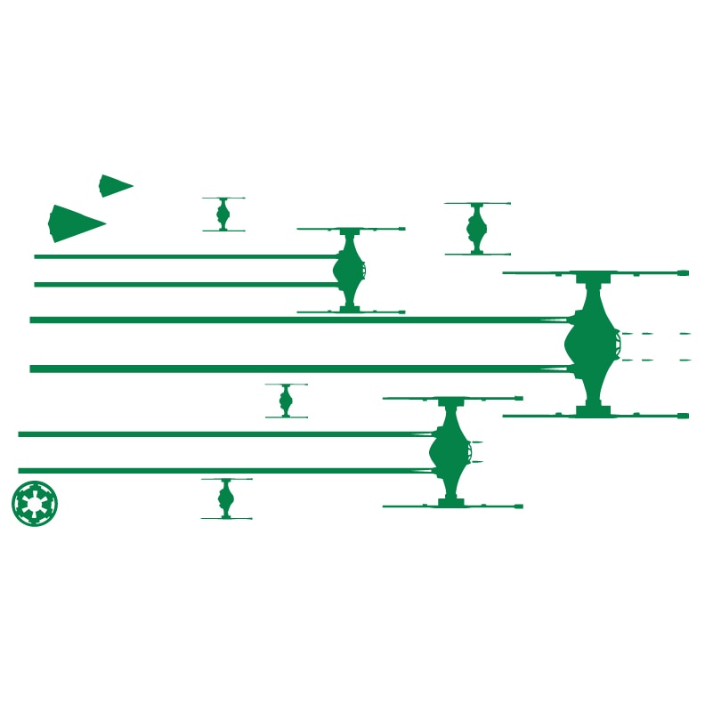 Star Wars 'Tie Fighters Battle | Shooting' Vinyl Car Sticker