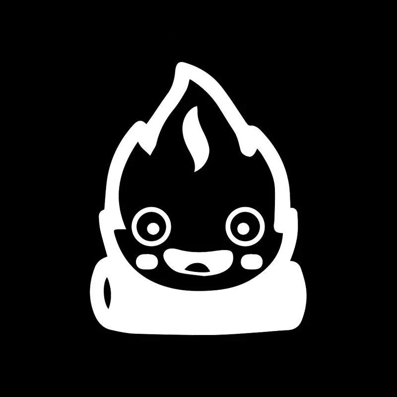 Calcifer Flame 'Joyful' Vinyl Car Sticker