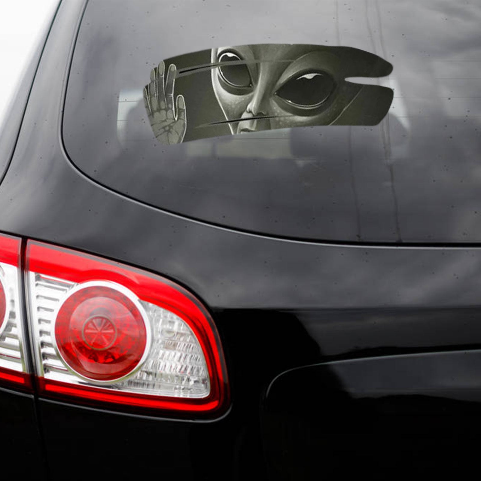 Alien 'Wiping' Vinyl Car Sticker