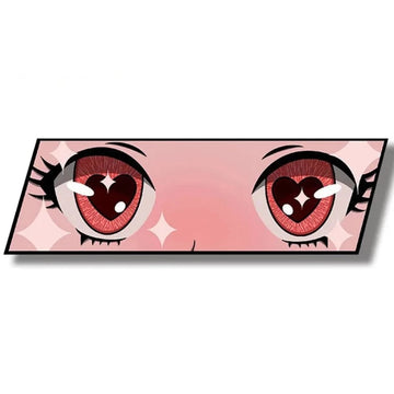 Anime 'Pink Eyes | Big  Heart Eyes | Shining' Vinyl Car Sticker