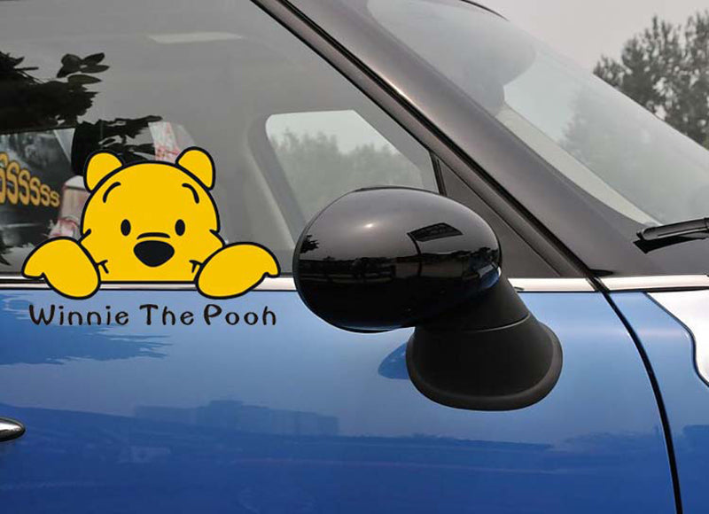 Winnie The Pooh 'Pooh | Happy' Vinyl Car Peeker Sticker