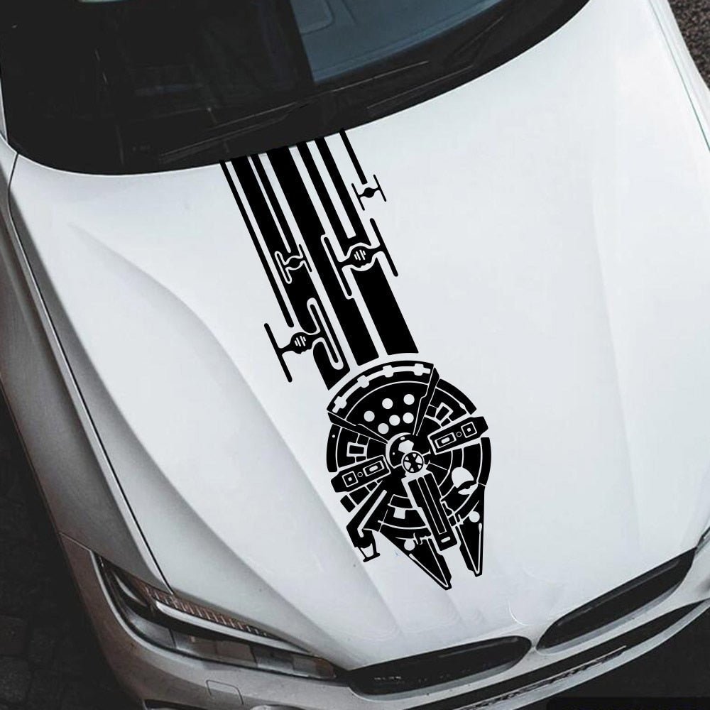 Star Wars 'Millennium Falcon And Tie Fighters | 1.0' Vinyl Car Sticker