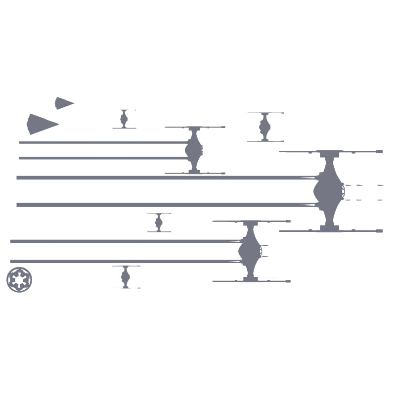 Star Wars 'Tie Fighters Battle | Shooting' Vinyl Car Sticker