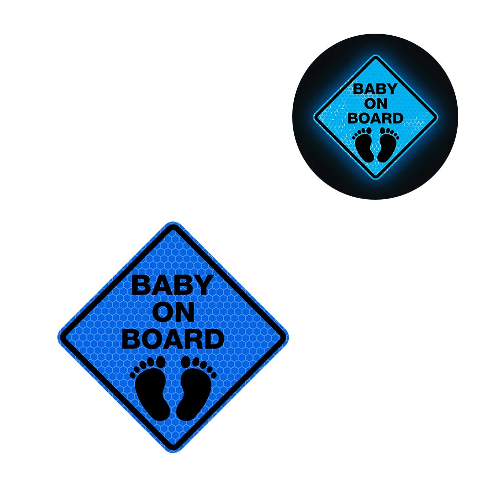 Baby On Board 'Footprints | Reflective' Vinyl Car Sticker