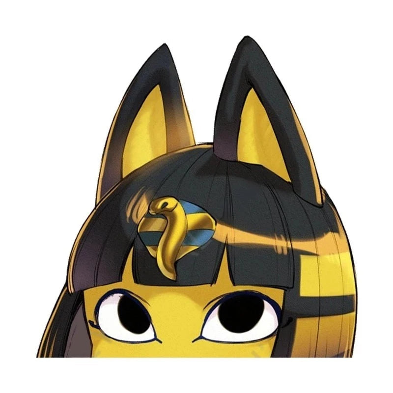 Animal Crossing 'Ankha | Look Up' Vinyl Car Peeker Sticker