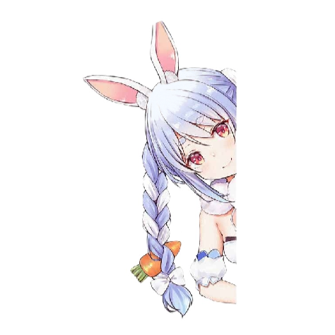 Virtual YouTuber 'Usada Pekora | Smiling' Vinyl Car Peeker Sticker