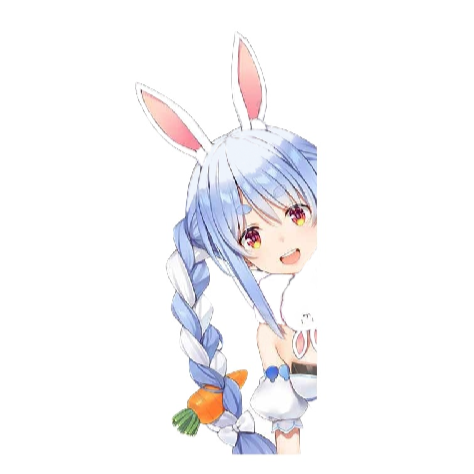 Virtual YouTuber 'Usada Pekora | Happy' Vinyl Car Peeker Sticker