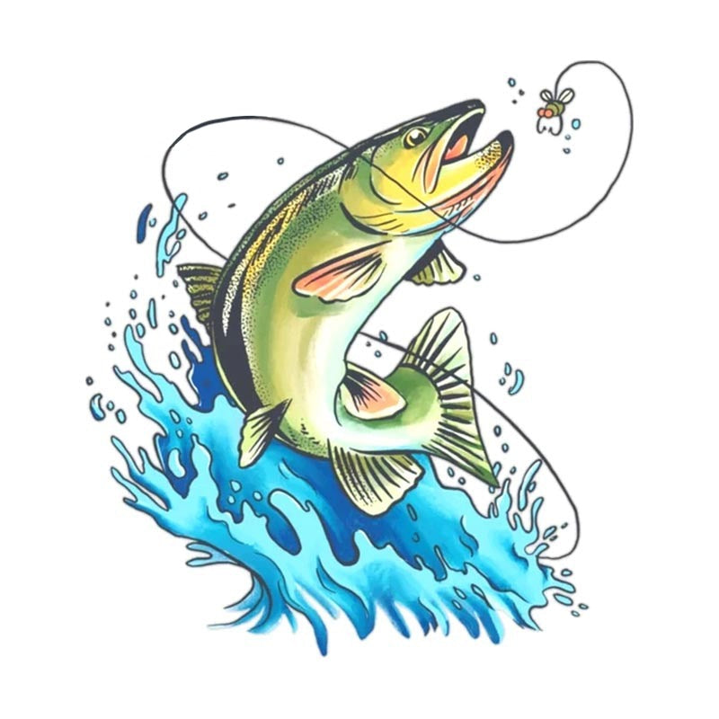 Fish 'Green Trout' Vinyl Car Sticker