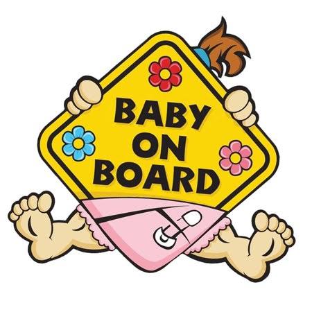 Baby On Board 'Hiding Baby | Warning Sign' Vinyl Car Sticker