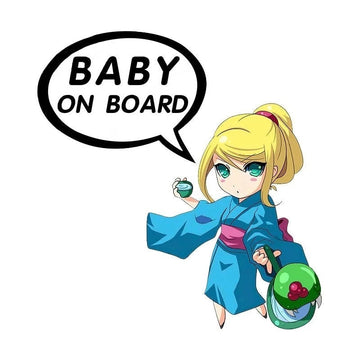 Metroid 'Samus Aran | Baby On Board | Kimono' Vinyl Car Sticker
