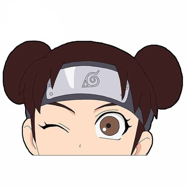 Naruto 'Tenten | Winking' Vinyl Car Peeker Sticker
