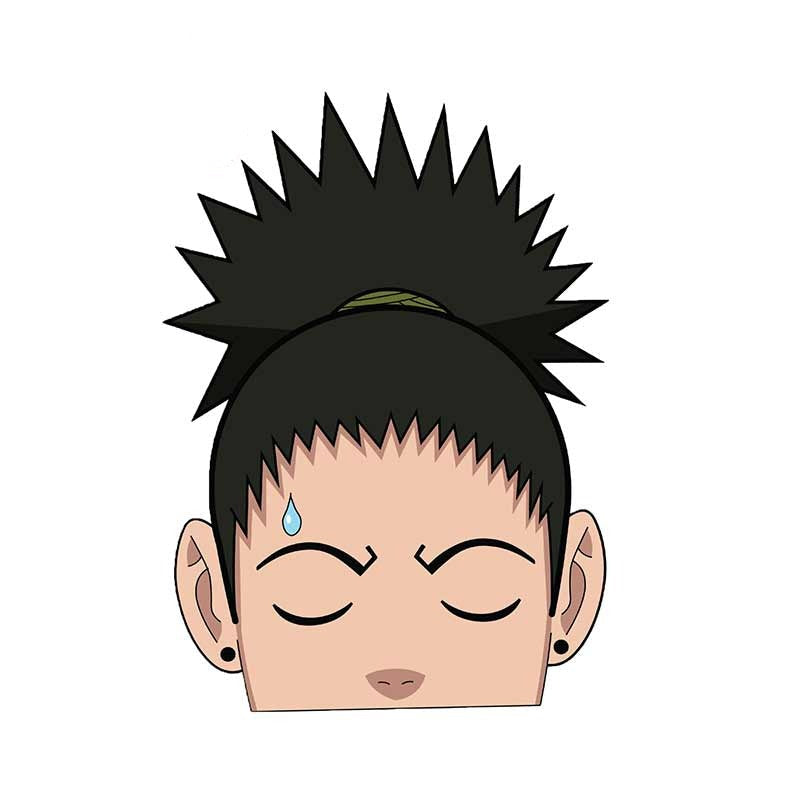 Naruto 'Shikamaru Nara | Closed Eyes' Vinyl Car Peeker Sticker