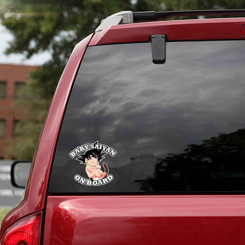 Dragon Ball Z 'Son Goku | Thumb Sucking | Baby Saiyan On Board' Vinyl Car Sticker