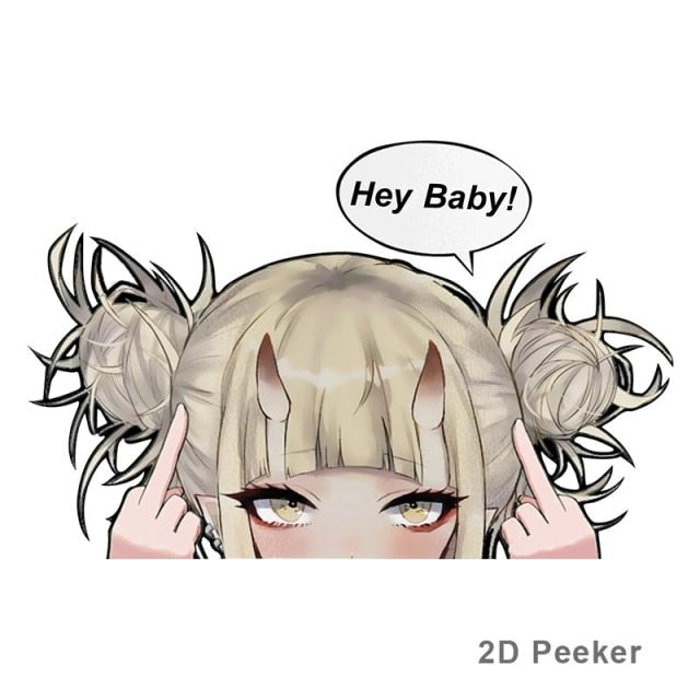 My Hero Academia 'Himiko | F U | Hey Baby!' Vinyl Car Peeker Sticker