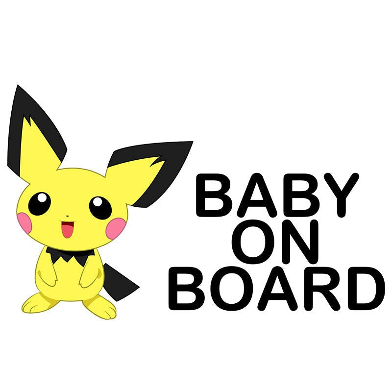 Pokemon 'Pichu | Baby On Board' Vinyl Car Sticker