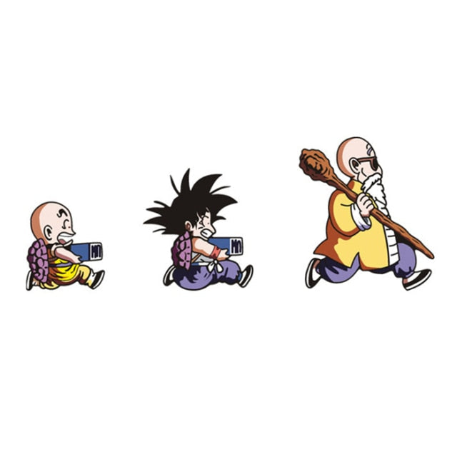 Dragon Ball Z 'Krillin | Son Goku | Master Roshi  | Moving Out | Right' Vinyl Car Sticker